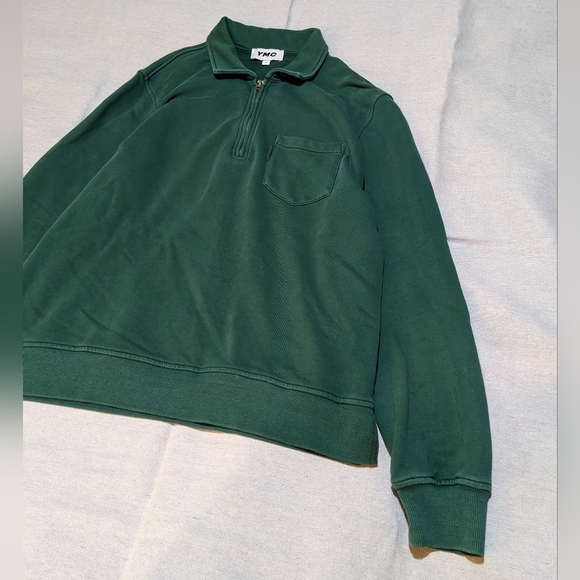 YMC Pocket Quarter Zip Sweater mens M - Picture 3 of 11